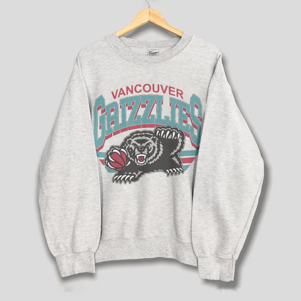Vintage Vancouver Grizzlies Basketball Graphic Crewneck Sweatshirt, NBA Shirt